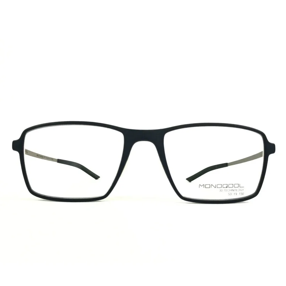 Monoqool Eyeglasses Frames ARTHUR AU99 Atlantic Blue Brushed Silver 52-20-143